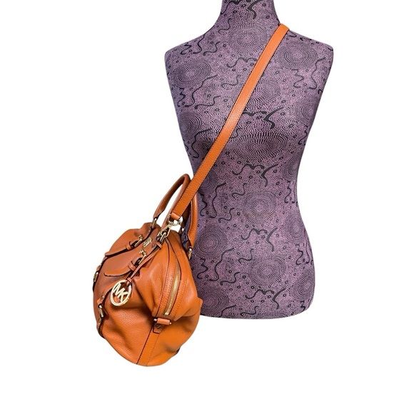 Michael Michael Kors Orange Bedford Convertible Satchel Crossbody Bag - Picture 2 of 10